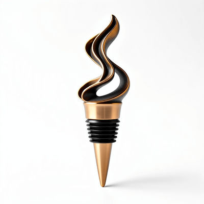 কেনা Abstract Metallic Wine Stopper Artistic Flowing Design অনলাইনে উৎপাদন