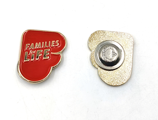 কেনা Shiny Gold Red Soft Enamel Badge with Magnetic Clasp for Custom Emblem/Lapel Pin Collection Available in 1 Inch Size অনলাইনে উৎপাদন